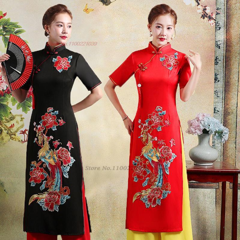 Ao Dai Vietnam Dress - Винтажное вьетнамское традиционное платье Аодай 2026