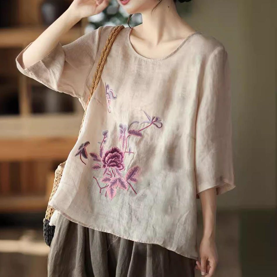 Ethnic Fashion For Ladies - Женская летняя блузка больших размеров в