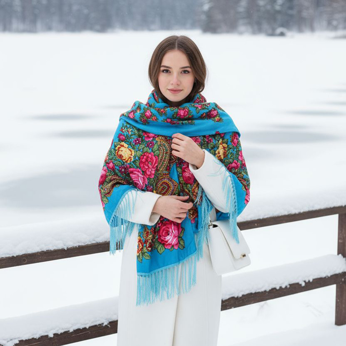 Women'S Ethnic Fashion Brands - Роскошный брендовый новый шарф с цветочным