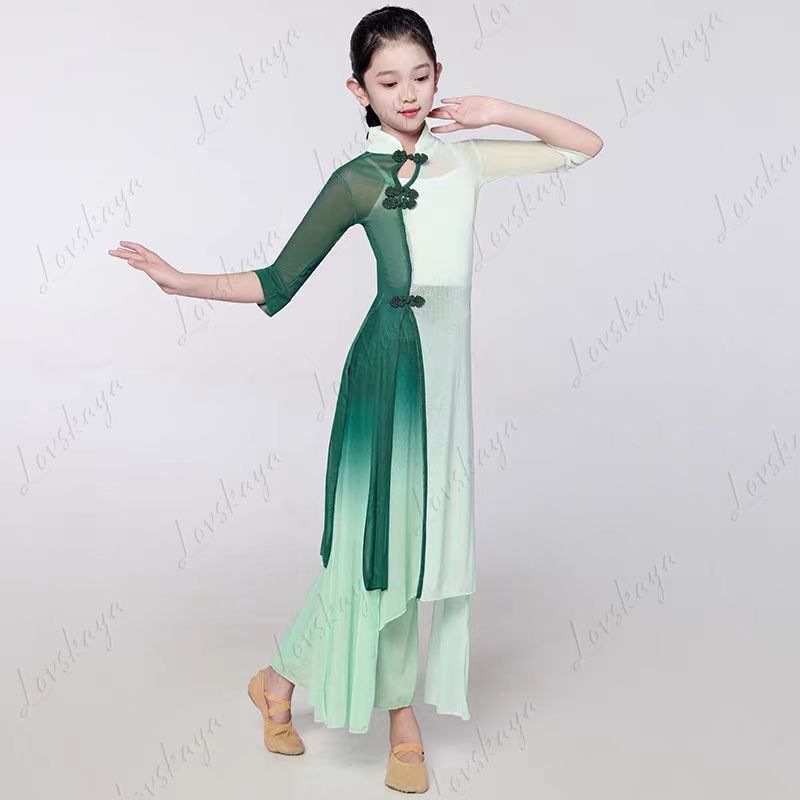 Ethnic Style Dresses - Детский классический танцевальный костюм, шелковое платье