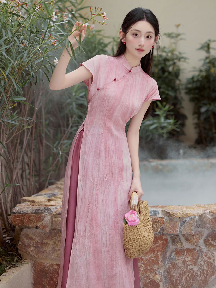 Женское винтажное платье-Ципао – обзор и цена Ao Dai Vietnam Dress